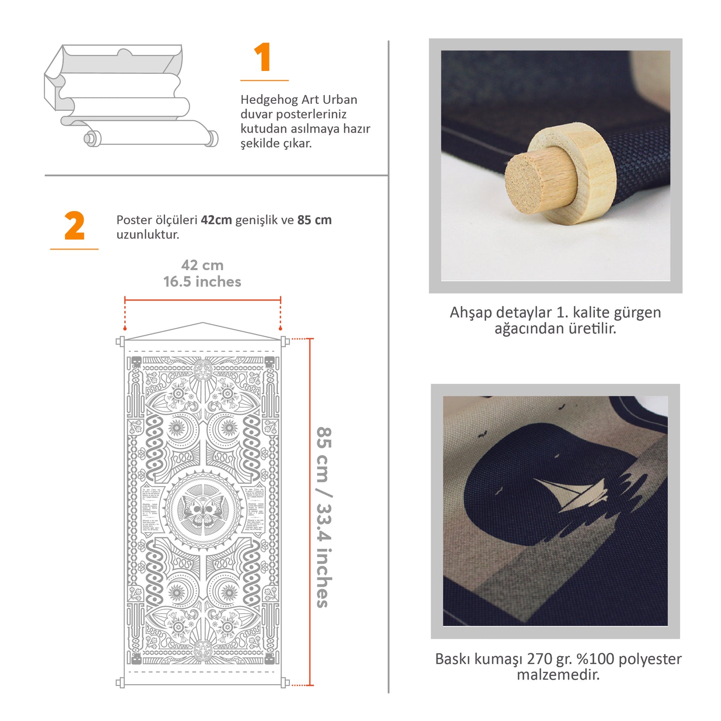 Spine of Love Kumaş Poster Set, Duvar Dekorasyonu- Büyük Boy