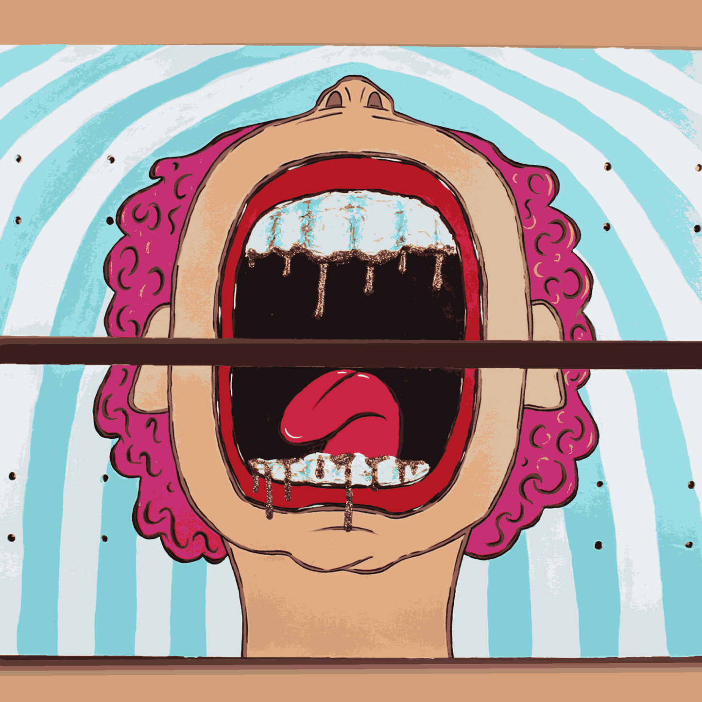 Screaming Skateboard Wall Decor - Set of 2