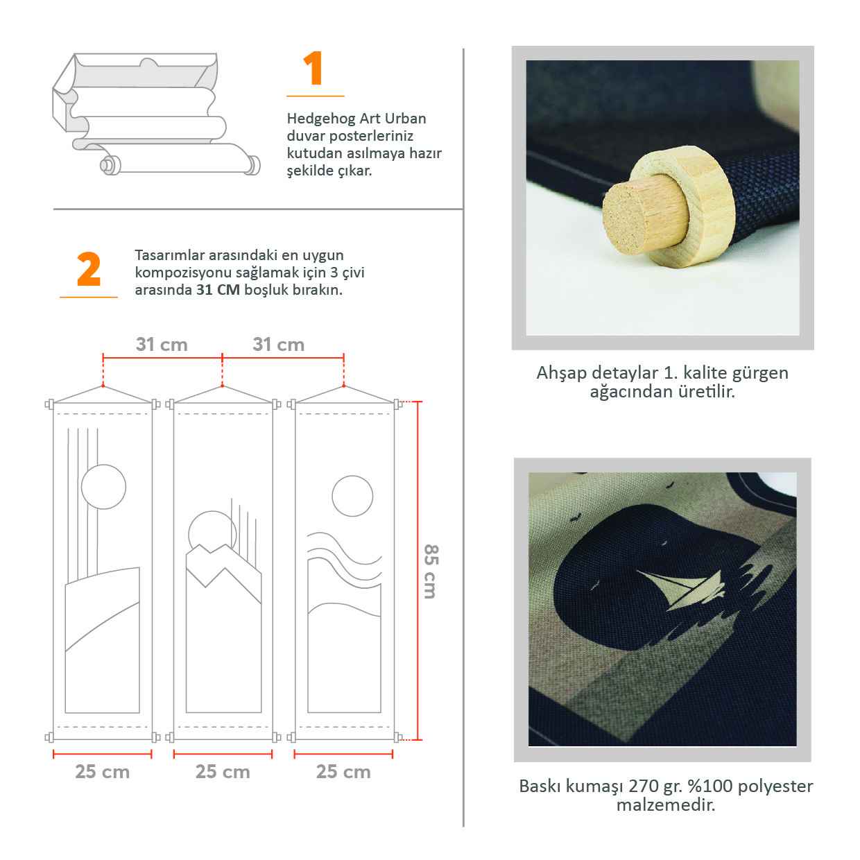 Liquid Fabric Poster Set, Wall Decoration