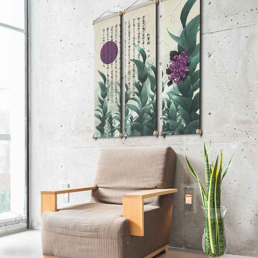 Story of the Flower Fabric Poster Set, Wall Decoration