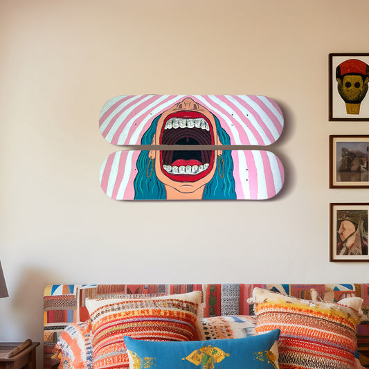 Yawning Kaykay Duvar Dekoru - 2'li Set