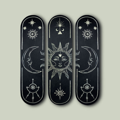 Sun and The Moon Kaykay Duvar Dekoru - 3'lü Set