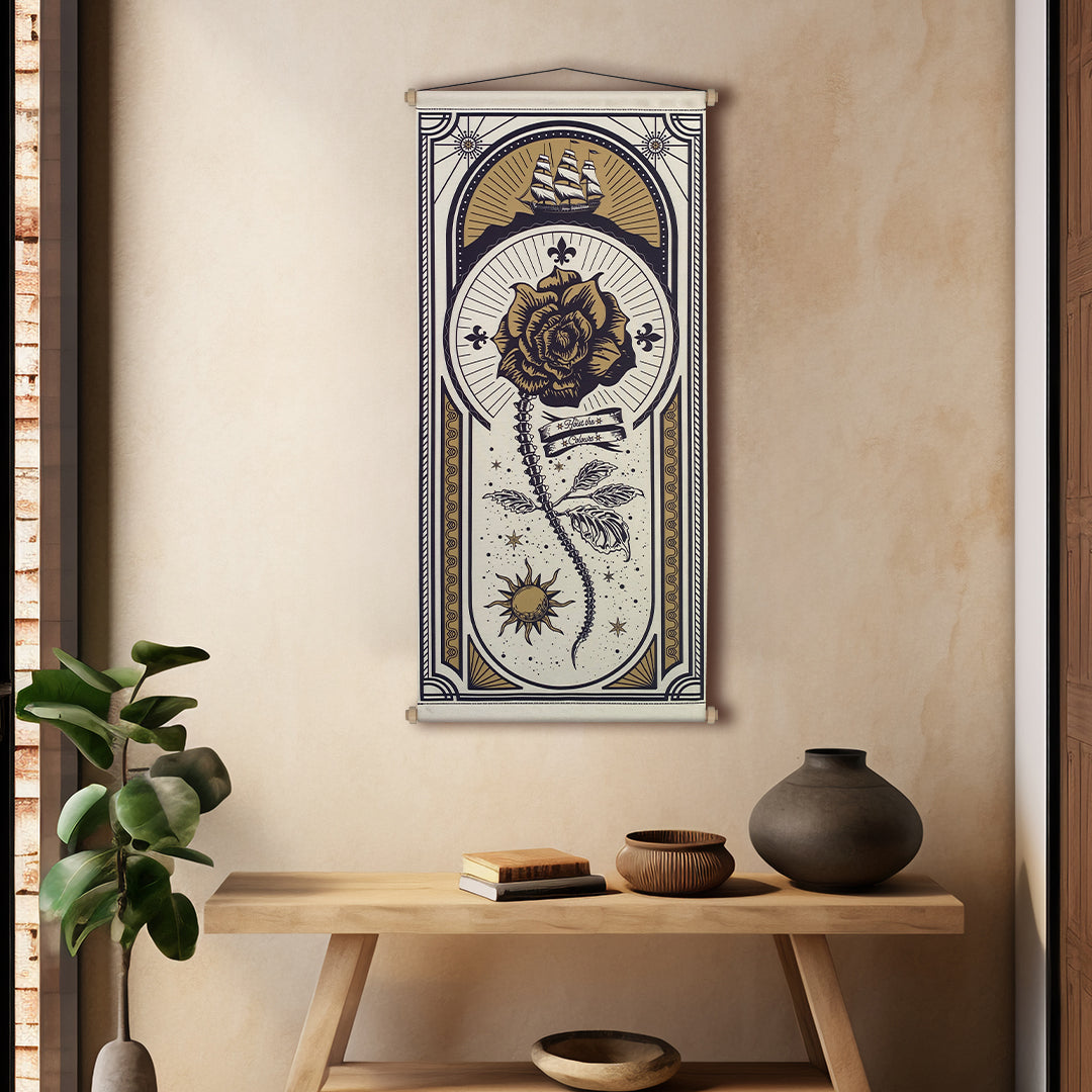 Spine of Love Kumaş Poster Set, Duvar Dekorasyonu- Büyük Boy