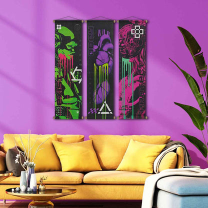 Code Fabric Poster Set, Wall Decoration