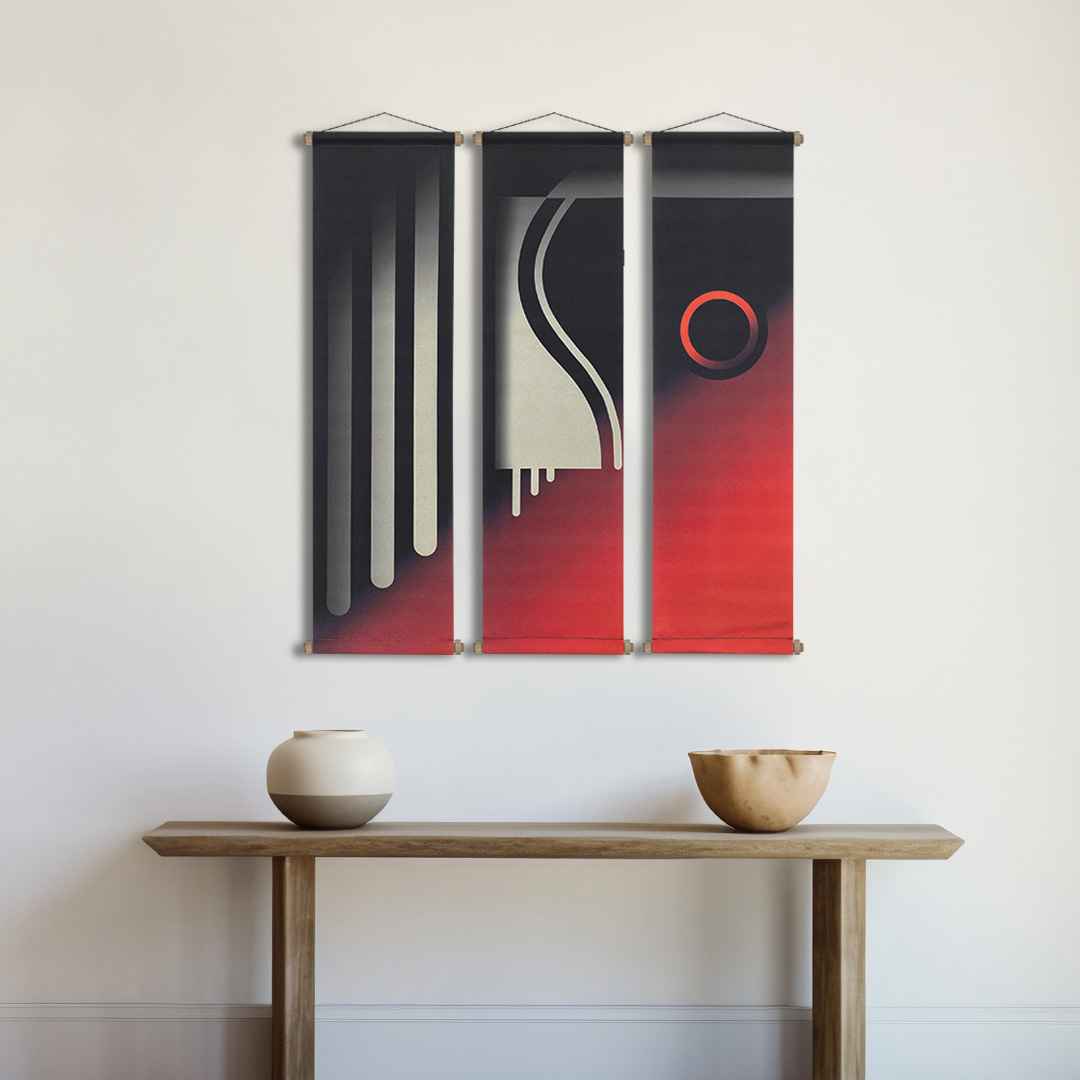 Hot Coffee Fabric Poster Set, Wall Decoration