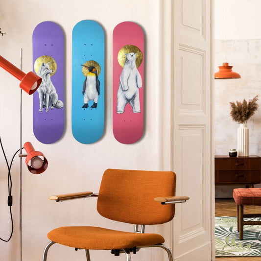 Holy Animals Skateboard Wall Decor - Set of 3