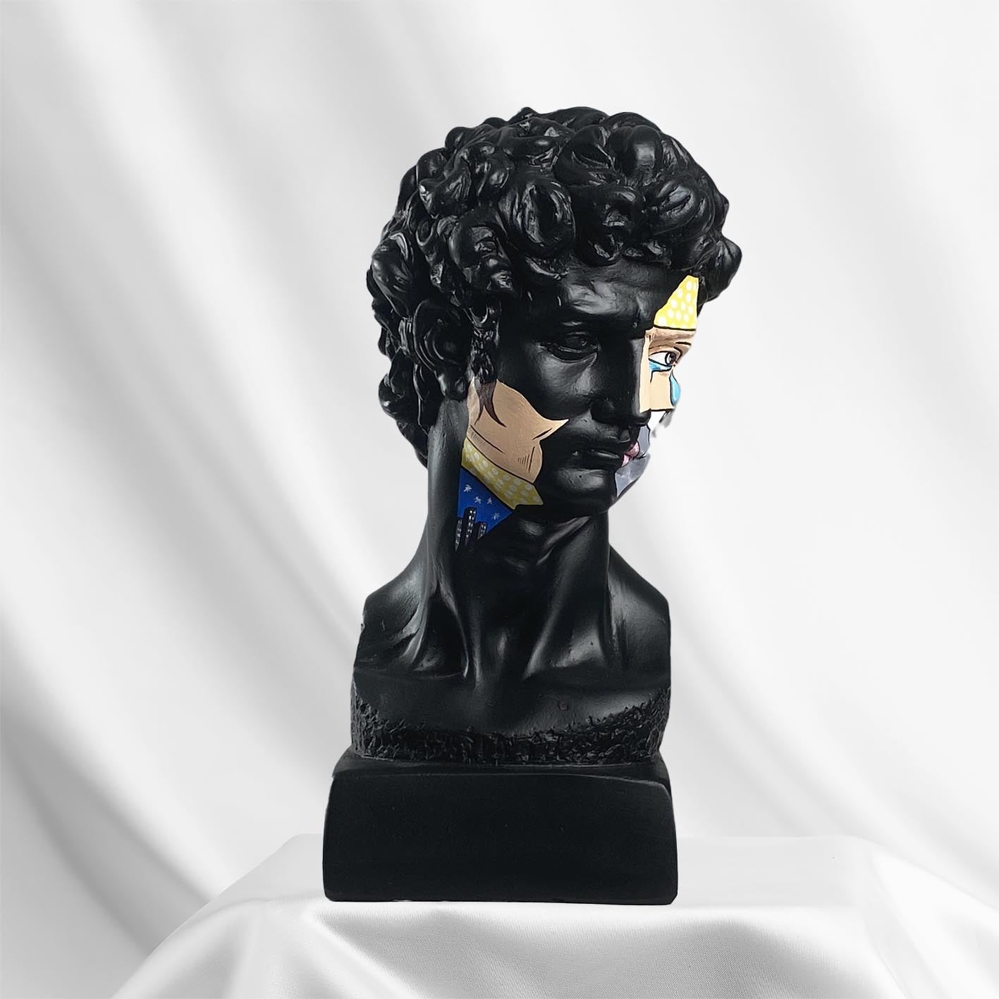 David Pop Art Black Sculpture