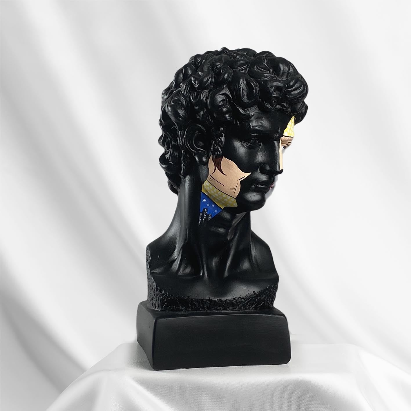 David Pop Art Black Sculpture