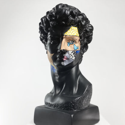 David Pop Art Black Sculpture
