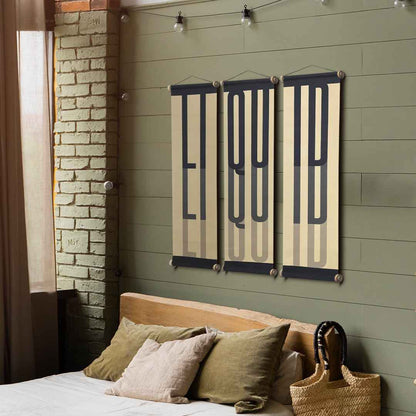 Liquid Kumaş Poster Set, Duvar Dekorasyonu