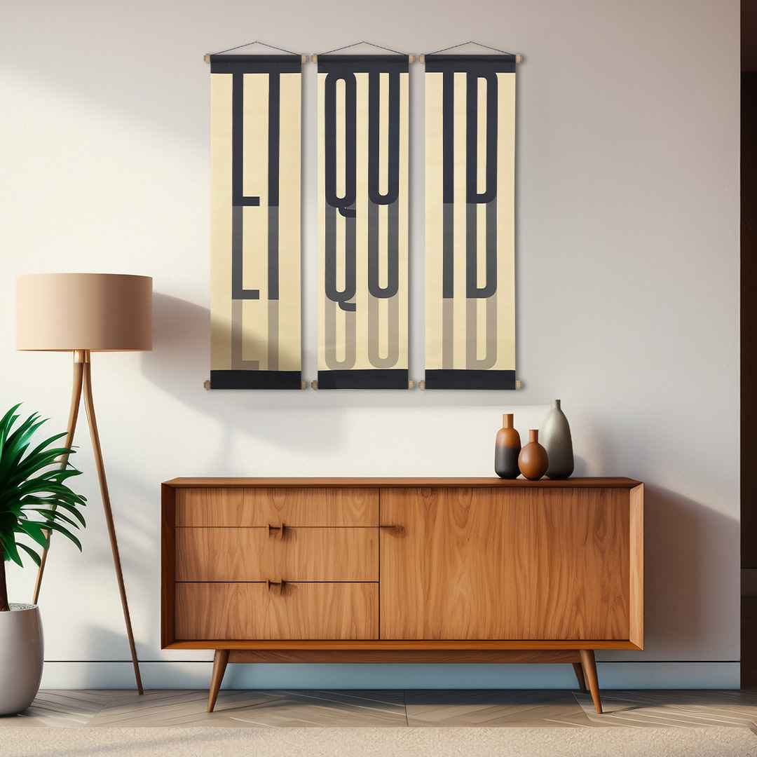 Liquid Kumaş Poster Set, Duvar Dekorasyonu