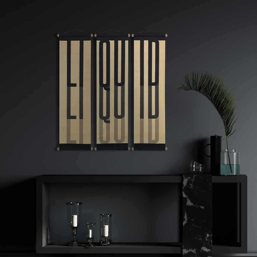 Liquid Kumaş Poster Set, Duvar Dekorasyonu