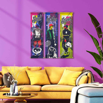 Soul of the Street Kumaş Poster Set, Duvar Dekorasyonu