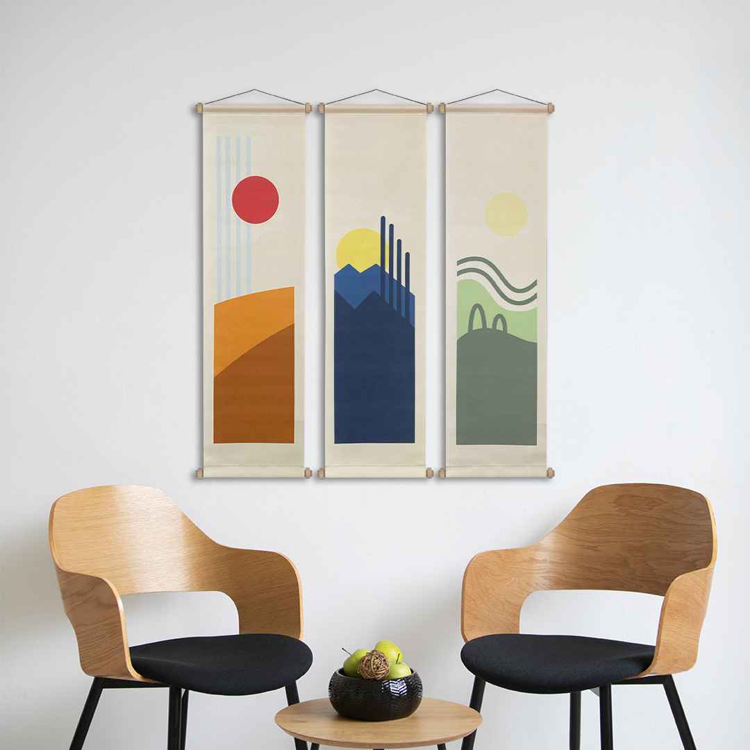 Tones of Nature Kumaş Poster Set, Duvar Dekorasyonu