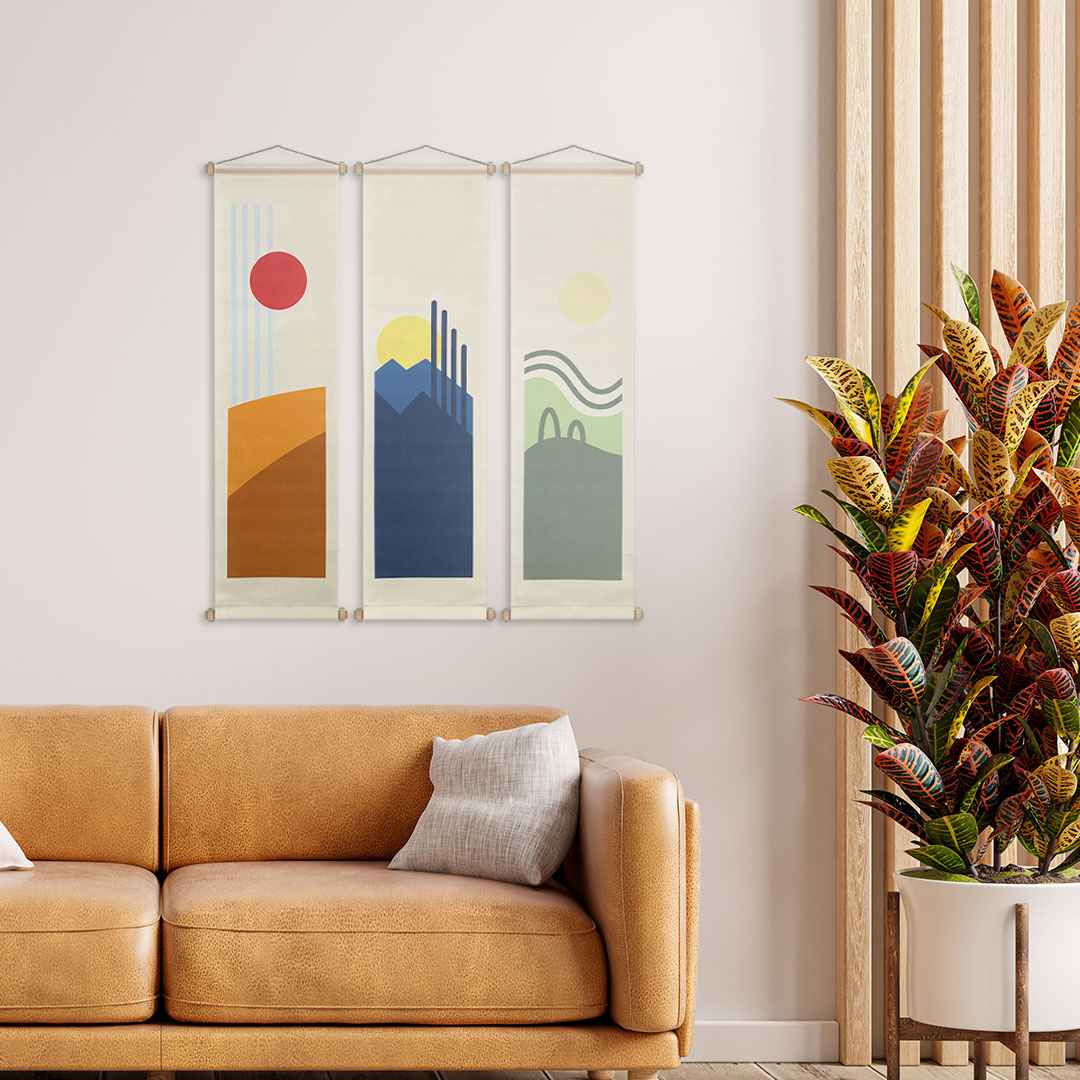 Tones of Nature Kumaş Poster Set, Duvar Dekorasyonu