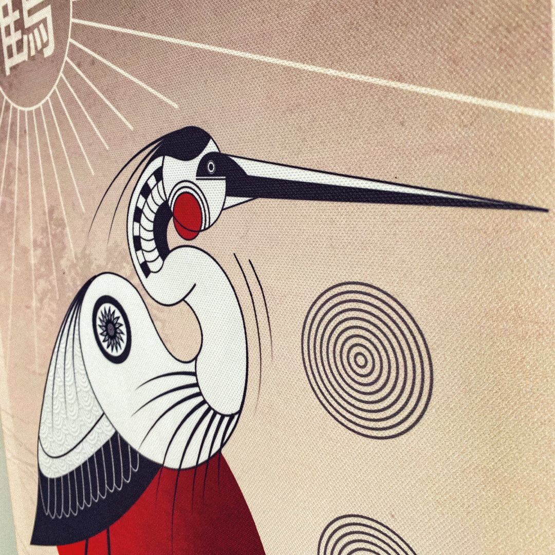 Art of Crane Kumaş Poster Set, Duvar Dekorasyonu- Büyük Boy