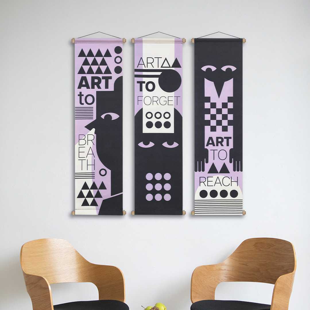 Art To Kumaş Poster Set, Duvar Dekorasyonu