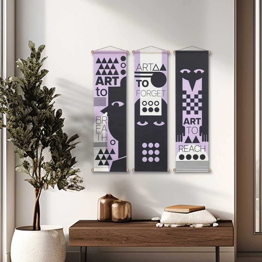 Art To Kumaş Poster Set, Duvar Dekorasyonu