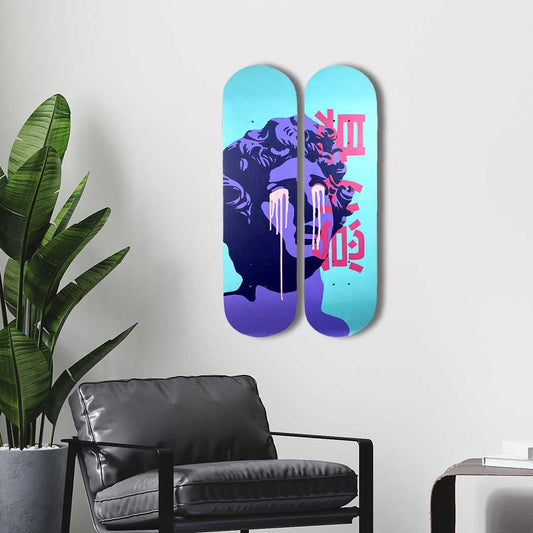 Funeral Skateboard Wall Decor - Set of 2