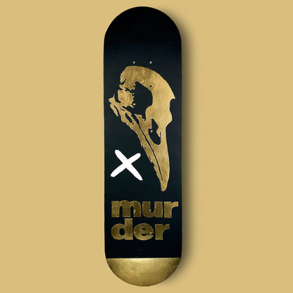 Golden Murder Skateboard Wall Decor