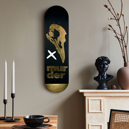 Golden Murder Skateboard Wall Decor