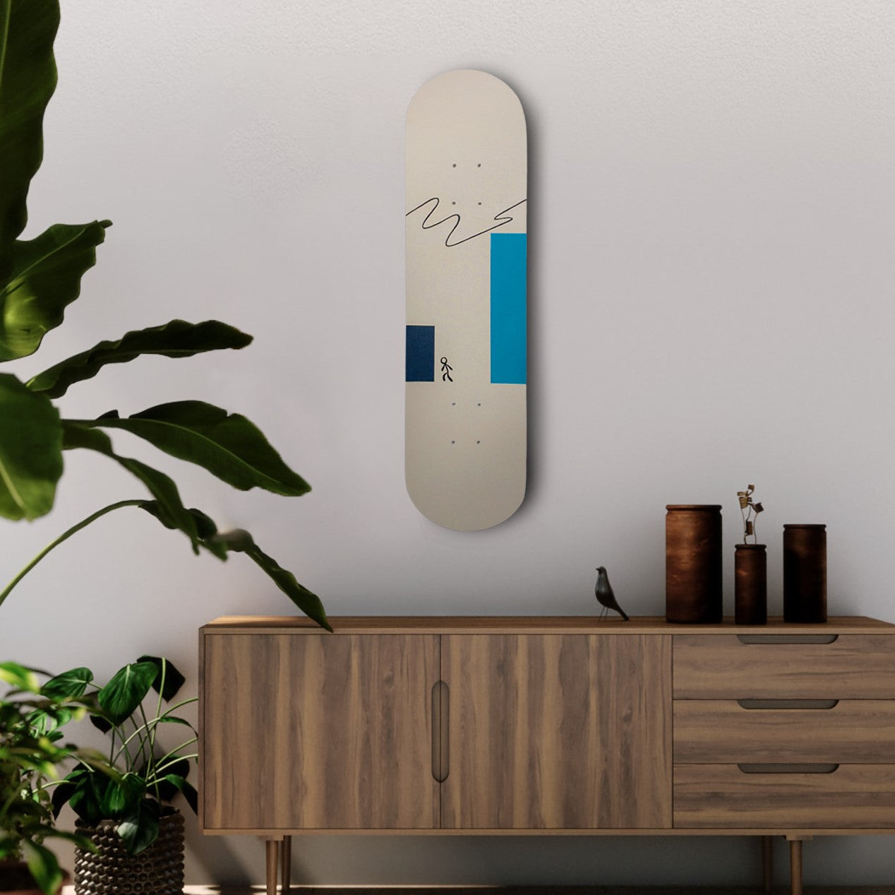 Life of Stickman Skateboard Wall Decor - Set of 3