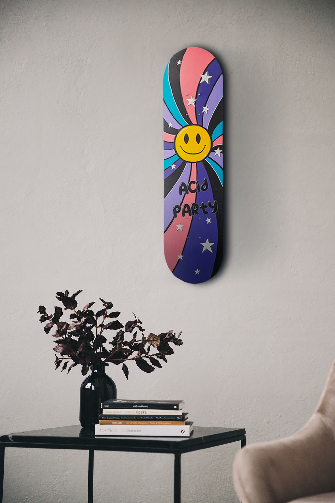 Acid Party Skateboard Wall Decor