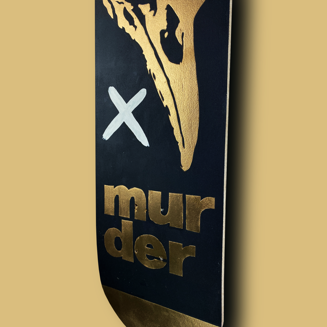 Golden Murder Skateboard Wall Decor