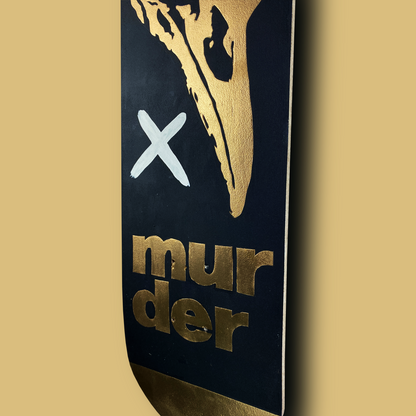 Golden Murder Skateboard Wall Decor