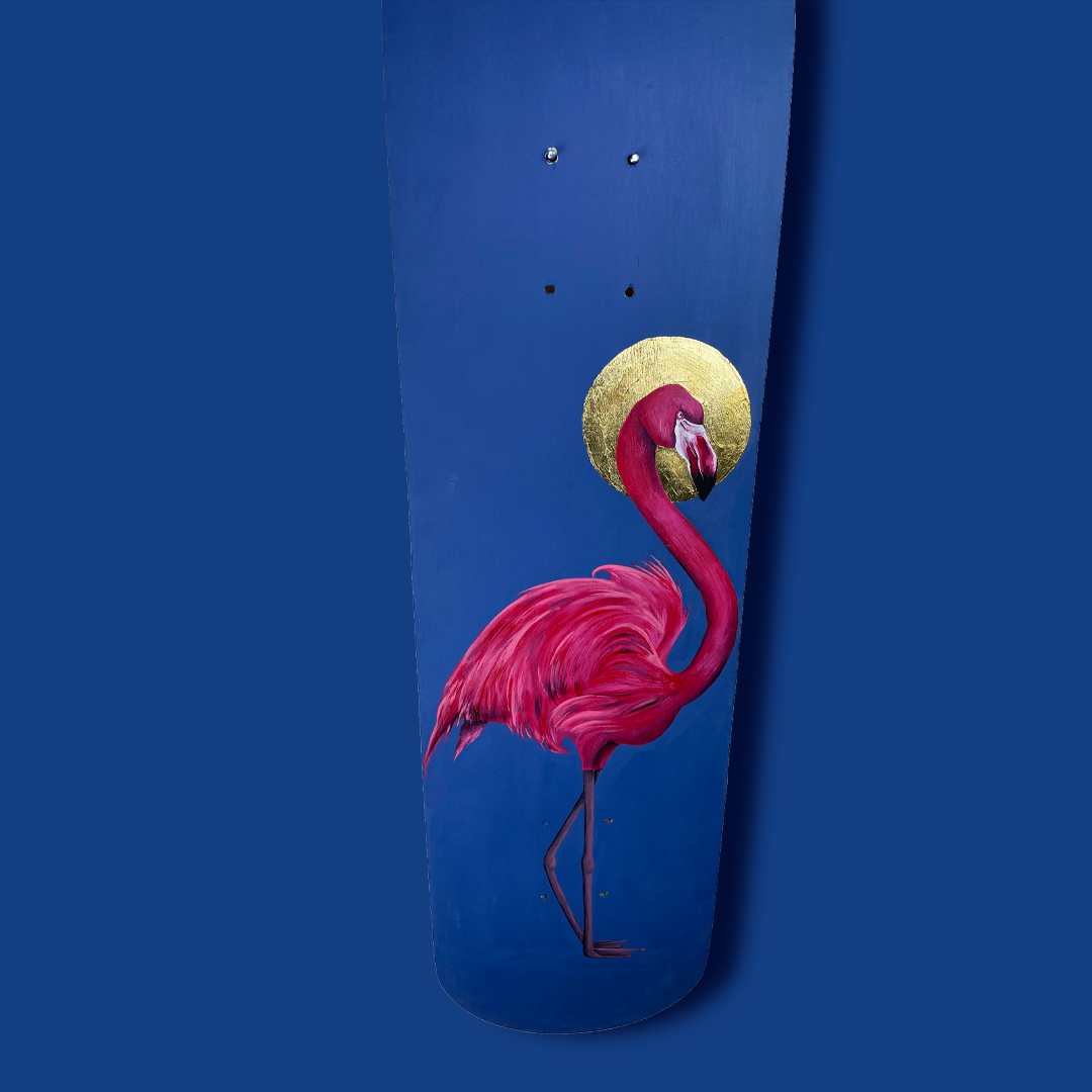 Holy Flamingo Skateboard Wall Decor