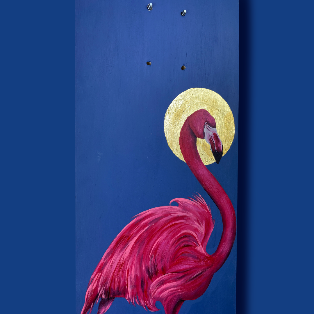 Holy Flamingo Skateboard Wall Decor