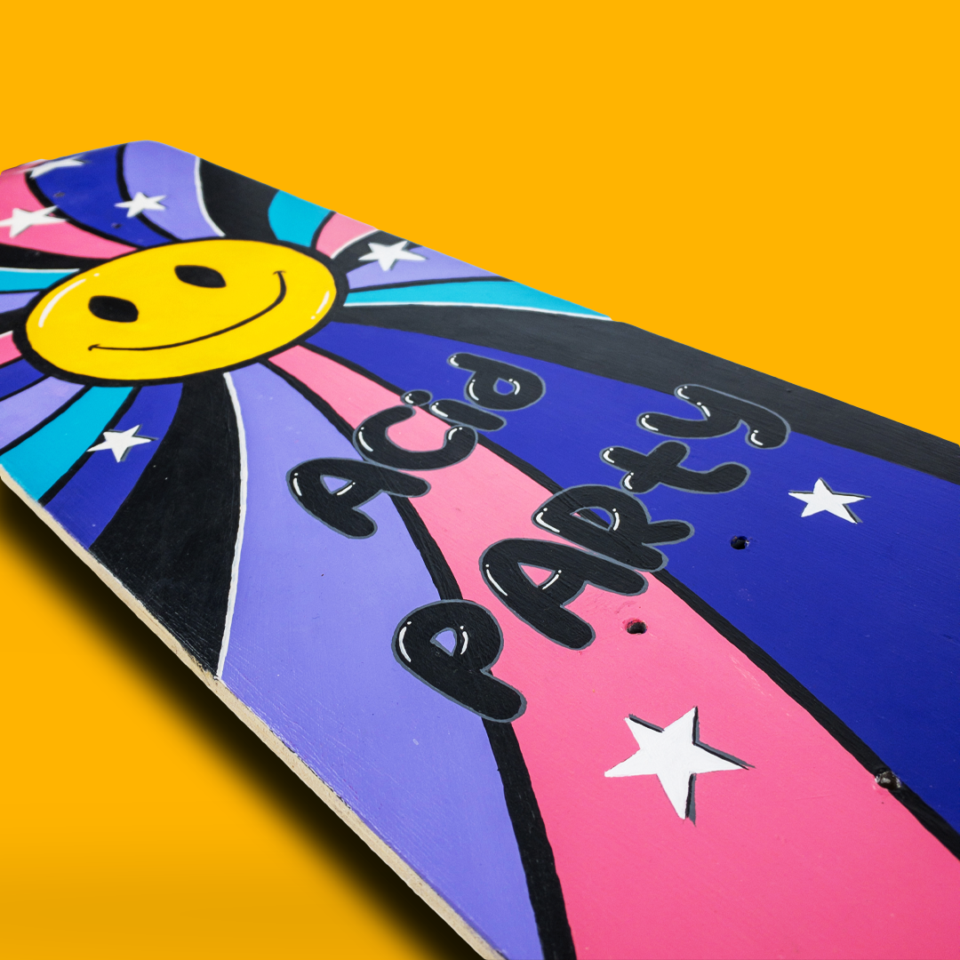 Acid Party Skateboard Wall Decor