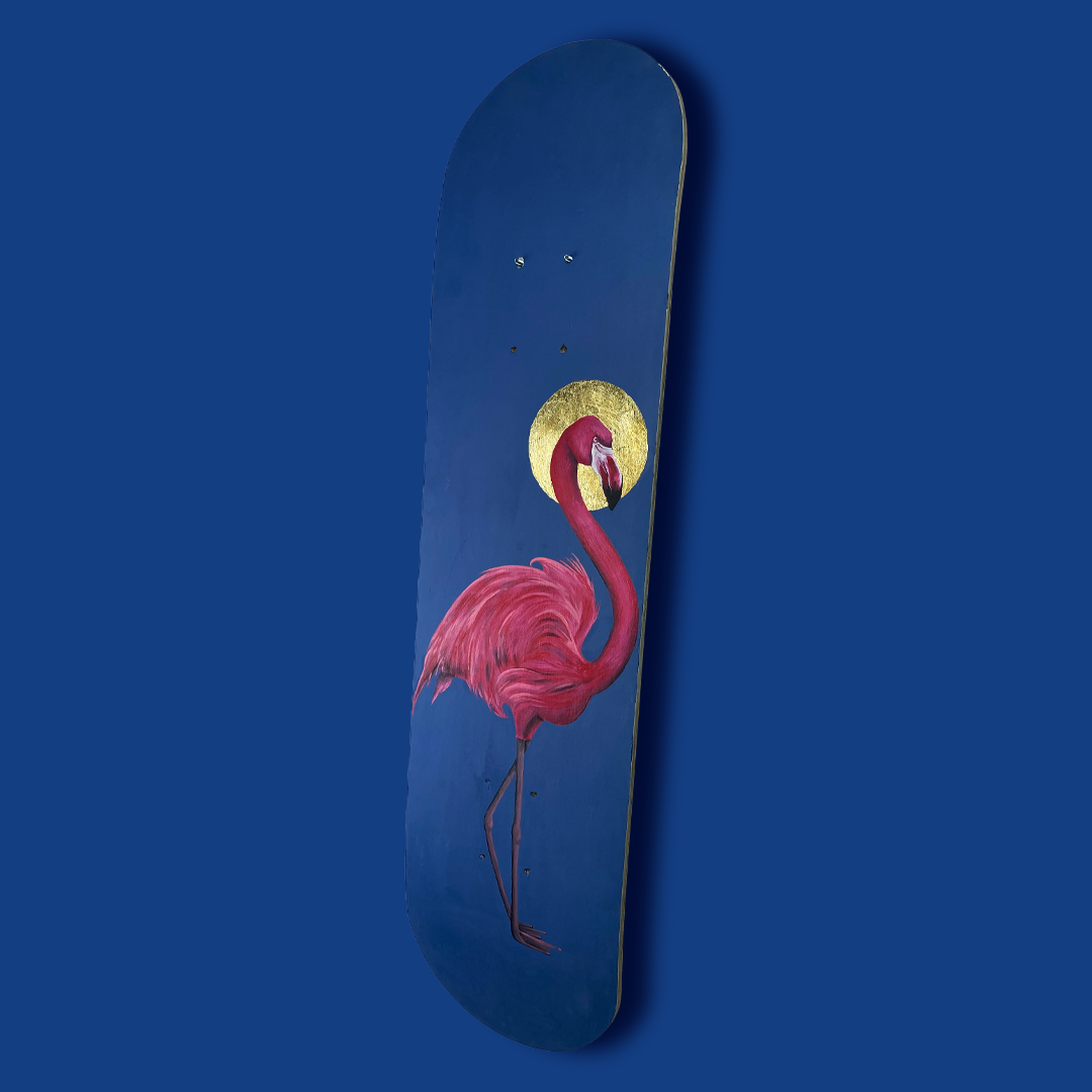 Holy Flamingo Skateboard Wall Decor
