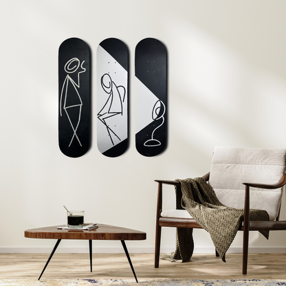 Dark Side Skateboard Wall Decor - Set of 3