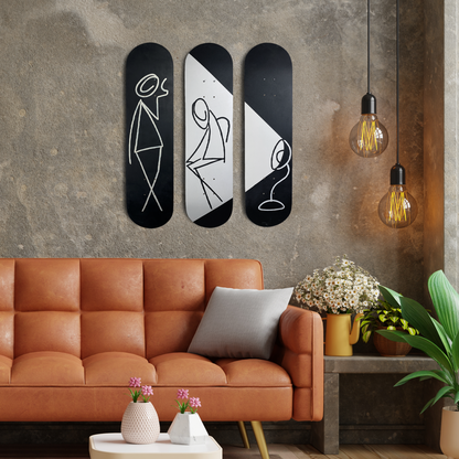 Dark Side Skateboard Wall Decor - Set of 3