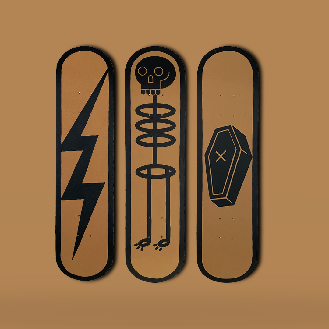 Lightning Skateboard Wall Decor