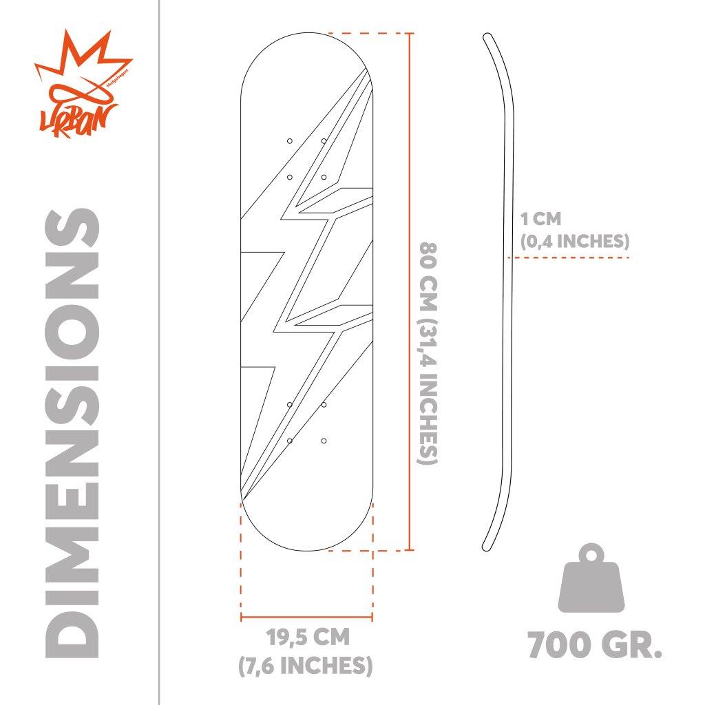 Lightning Skateboard Wall Decor