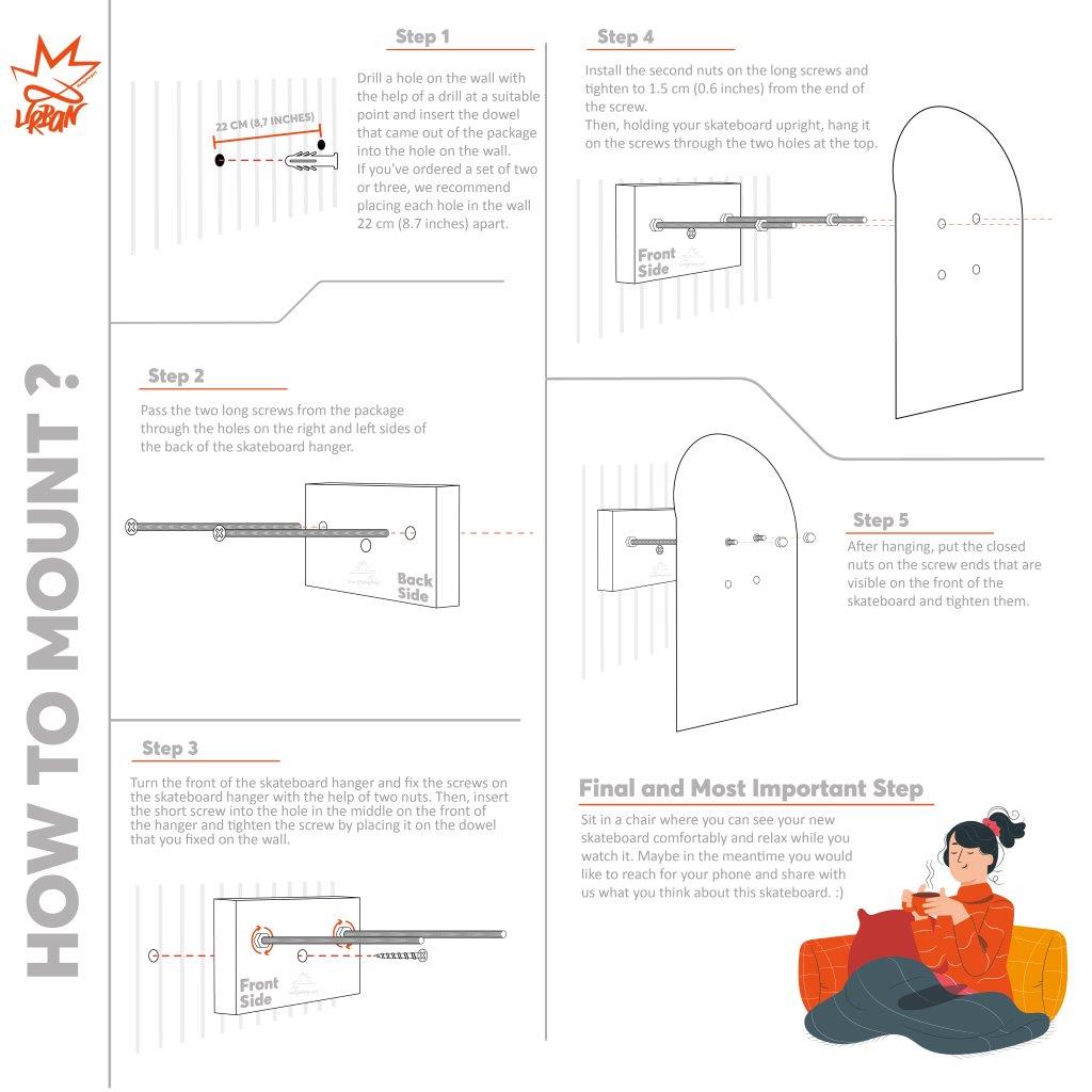 Neom Skateboard Wall Decor