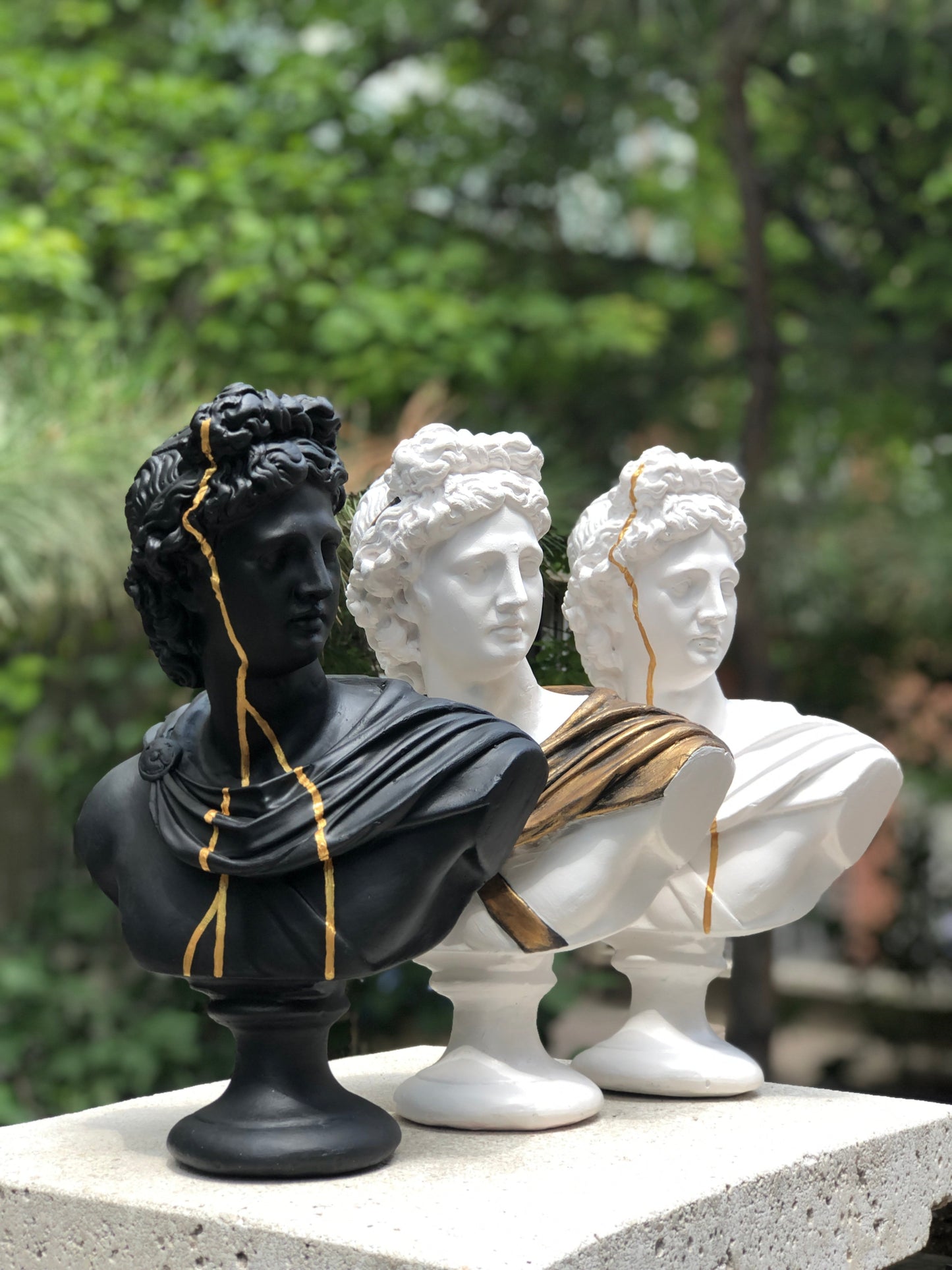 Apollo Golden 3 Piece Sculpture Set