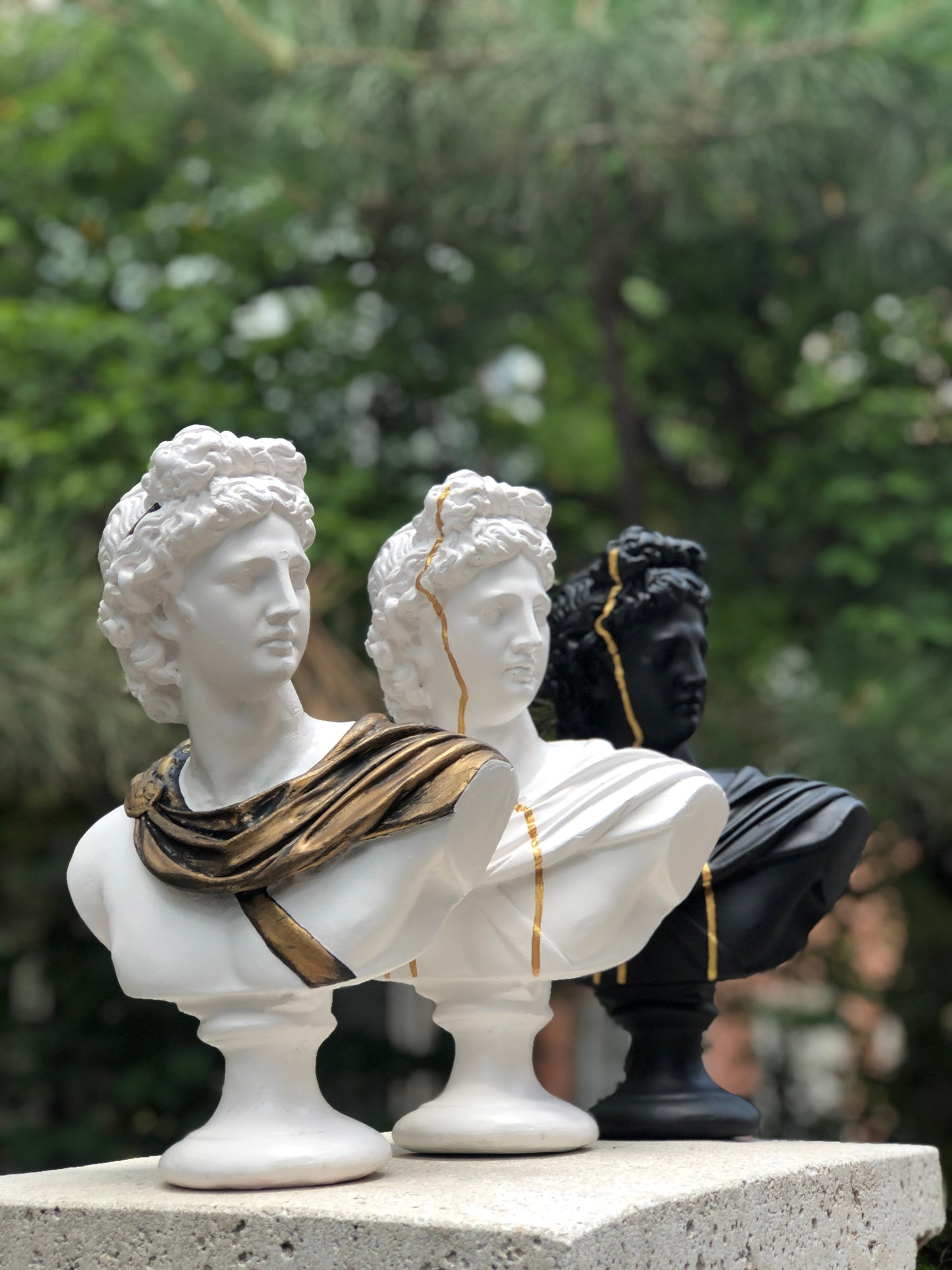 Apollo Golden 3 Piece Sculpture Set