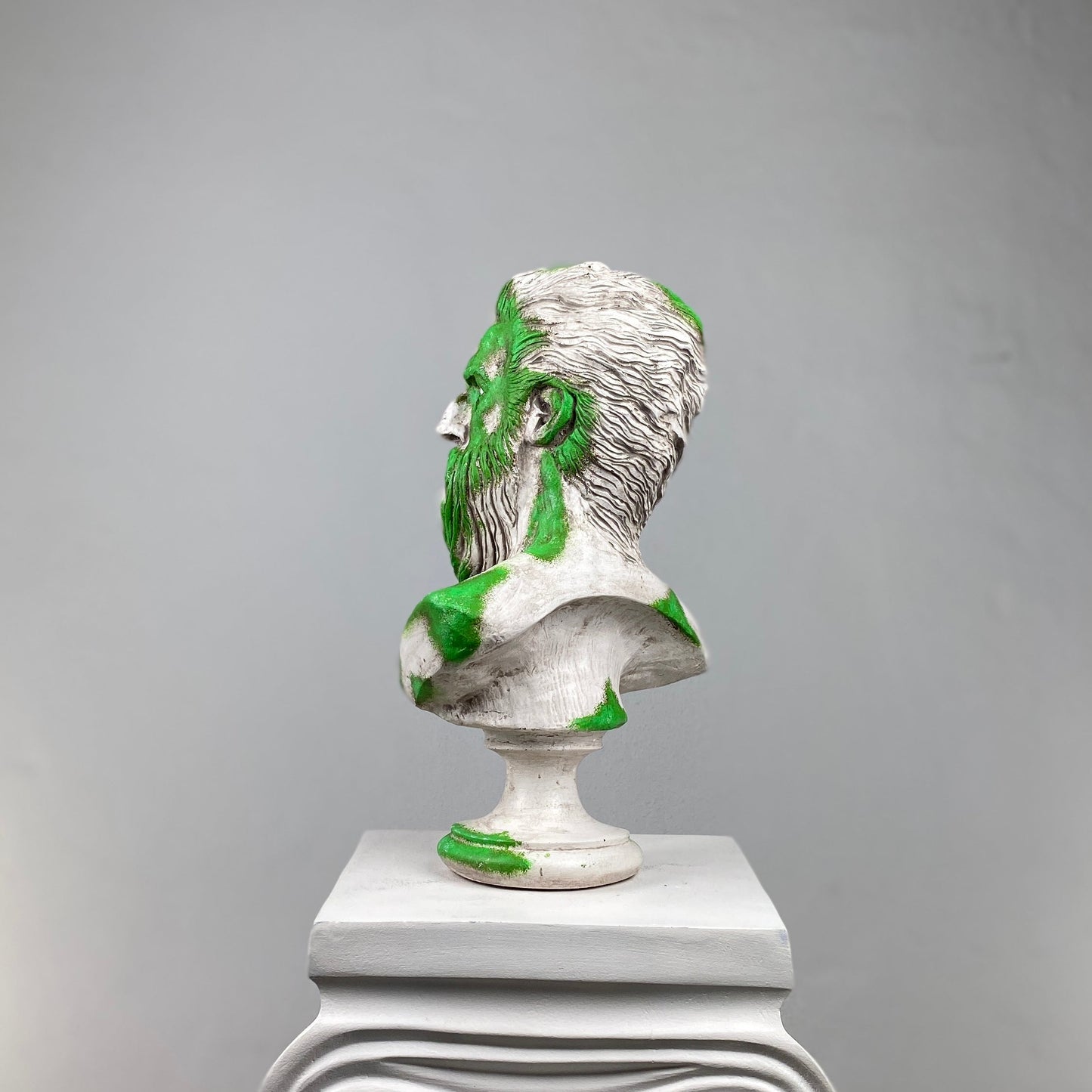Poseidon Mossy Sculpture