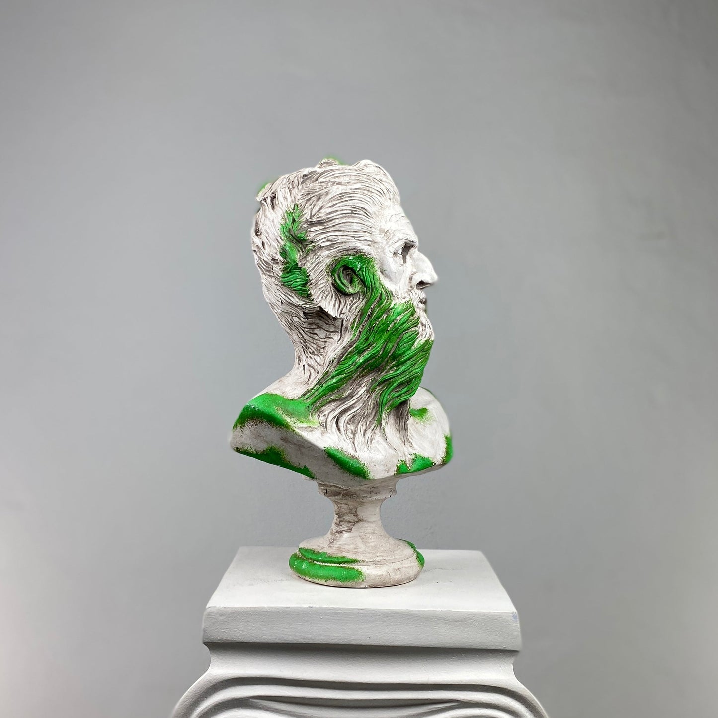 Poseidon Mossy Sculpture